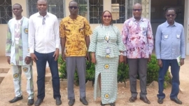 La délégation avec le personnel de Koupéla